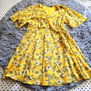 Cheerful, Flowery Yellow Dress